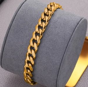 Gold Cuban 6mm Link Bracelet